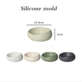 Tigela De Concreto Molde Sem Fogo, Decoração De Aromaterapia, Molde De Silicone, Pedra De Incenso, Óleo Essencial, Quarto De Casa, Armazenamento
