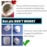 Gesso Vaso Listrado Silicone Mold DIY Flower Pot Decor Cimento Gesso Flower Pot Estilo Minimalista Home Decor Desktop Ornaments