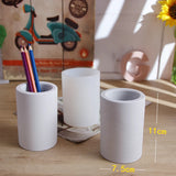 Cozinha Talheres Armazenamento Silicone Molde, Gesso Escova De Dentes Copo, Ornamento Doméstico, Molde Concreto, Colher Embarcação, Caneta Redonda Titular