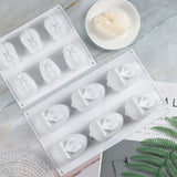 Moldes de silicone para decoração de bolos, formas 3d de coelho da páscoa, bolo de coelho, moldes de silicone para confeitaria, sobremesa, mousse, ferramentas de decoração de bolo