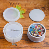 Caixa Redonda De Gesso De Silicone, Molde De Fundição De Gesso De Cimento, Estojo De Armazenamento De Tempero, Pequena Jarra De Vela, DIY Decoração De Casa