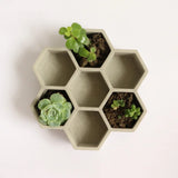 Vaso de flores hexagonal poroso, molde de silicone, favo de mel, caixa de armazenamento de cimento, molde de caixa de joias