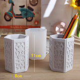 Cozinha Talheres Armazenamento Silicone Molde, Gesso Escova De Dentes Copo, Ornamento Doméstico, Molde Concreto, Colher Embarcação, Caneta Redonda Titular