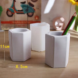 Cozinha Talheres Armazenamento Silicone Molde, Gesso Escova De Dentes Copo, Ornamento Doméstico, Molde Concreto, Colher Embarcação, Caneta Redonda Titular