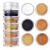 Resina epóxi Mold Corante Corante, Pigmento Pérola, Glitter Artesanato, Mineral, DIY, 6 Cores por Conjunto
