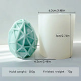 Molde de vela de ovo 3d, faça você mesmo, 8 cavidades, ovos geométricos de páscoa, molde de vela perfumada, chocolate, gelo, decoração de casa, presente de páscoa