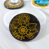 Circular Epoxy Resina Silicone Mold, Hollow Out Placa de Flor, Coaster Casting, Artesanato Artesanal DIY, Decoração para casa
