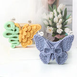 Butterfly Skull Silicone Candle Mold, Anjo e Anjo Padrão, DIY Resina Mold, Decoração do Dia das Bruxas, Home Decor, 2D