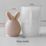 Ovo de páscoa coelho forma de ovo molde de silicone vela gesso ornamento molde decoração vela fazendo suprimentos