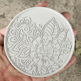 Circular Epoxy Resina Silicone Mold, Hollow Out Placa de Flor, Coaster Casting, Artesanato Artesanal DIY, Decoração para casa