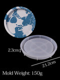 Molde redondo da bandeja do silicone para a decoração Home, armazenamento do Coaster, placa do armazenamento, base do vaso, molde da resina, gesso, molde concreto da carcaça