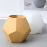 Hexagonal Faceta Jar Silicone Mold, DIY Gesso Concreto, Irregular Vela Perfumada Cup, Pen Holder, Caixa De Armazenamento, Craft Mould, Home Decor
