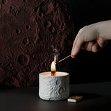 Molde de copo de vela de armazenamento de espaço redondo padrão de lua decoração de mesa molde de silicone de gesso molde de recipiente de vela de concreto de gesso