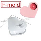 Grande Concreto Coração Forma Silicone Mold, DIY Coração Prato De Armazenamento, Castiçal, Resina Bandeja De Jóias, Fundição