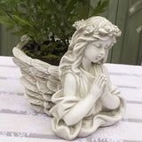 Mãos orar anjo vaso de flores molde de silicone asas anjo vaso cimento molde de silicone caneta titular gesso molde artesanato decoração para casa