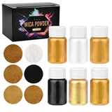 Resina epóxi Mold Corante Corante, Pigmento Pérola, Glitter Artesanato, Mineral, DIY, 6 Cores por Conjunto