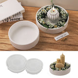 Redonda Tigela De Armazenamento Moldes De Silicone, cimento artesanal DIY, bandeja De Vela De Gesso, molde De Vaso De Flores, Molde De Fundição De Resina Concreta, Decoração De Casa