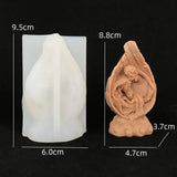 Virgem Maria Silicone Vela Mold, Figura Míica Ocidental, Deusa Maria Estátua, Escultura, Cimento Concreto, Molde de gesso, 2D Grande