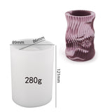 Listrado Vela Jar Silicone Mold, DIY Handmade Superfície Flor Irregular, Torção Padrão de Onda, Caneta Titular, Molde Vaso, Decoração de Casa Artesanato