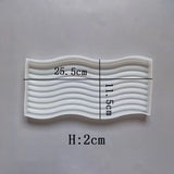 U Em Forma De Moldes De Gesso para Home Decor Making, Molde De Silicone, DIY Cimento Onda Placa Base, Arch Coaster, Prato De Armazenamento, Art Orament