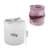 Listrado Vela Jar Silicone Mold, DIY Handmade Superfície Flor Irregular, Torção Padrão de Onda, Caneta Titular, Molde Vaso, Decoração de Casa Artesanato