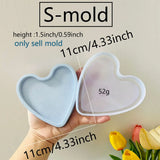 Grande Concreto Coração Forma Silicone Mold, DIY Coração Prato De Armazenamento, Castiçal, Resina Bandeja De Jóias, Fundição
