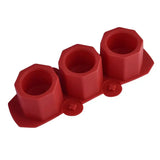 Vaso de flores de concreto redondo com 3 buracos, molde de silicone, molde de concreto de gesso para vaso de flores suculentas, decoração de vela de aromaterapia diy