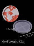Molde redondo da bandeja do silicone para a decoração Home, armazenamento do Coaster, placa do armazenamento, base do vaso, molde da resina, gesso, molde concreto da carcaça