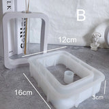 Arched Round Hidropônico Gesso Moldes DIY Concreto Retangular Planta Hidropônico Vaso Resina Molde Decoração Para Casa Artesanato Presentes