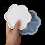 Molde De Silicone Redondo para DIY, Handmade Plum Blossom Shape, Coaster, Gesso, Bandeja De Armazenamento De Concreto, Flower Pot Base, Home Decor