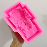 Virgem Maria Silicone Vela Mold, Figura Míica Ocidental, Deusa Maria Estátua, Escultura, Cimento Concreto, Molde de gesso, 2D Grande