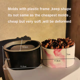 Moldes grandes do plantador do silicone, Vaso redondo concreto, Embarcação grande da vela, Pote de plantas de armazenamento