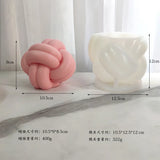 3d grande tamanho tubo nó vela silicone molde gravata corda bola torcido nós de malha velas molde para o molde de sabão exclusivo presente estranho