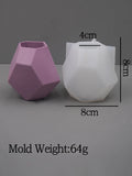 Hexagonal Faceta Jar Silicone Mold, DIY Gesso Concreto, Irregular Vela Perfumada Cup, Pen Holder, Caixa De Armazenamento, Craft Mould, Home Decor