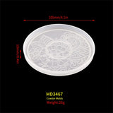 Circular Epoxy Resina Silicone Mold, Hollow Out Placa de Flor, Coaster Casting, Artesanato Artesanal DIY, Decoração para casa