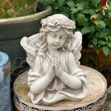 Mãos orar anjo vaso de flores molde de silicone asas anjo vaso cimento molde de silicone caneta titular gesso molde artesanato decoração para casa