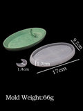 Handmade Concreto Oval Silicone Moldes, 3D Lua Escultura, Estrela De Gesso, Molde De Fundição, Placa De Armazenamento De Jóias, Artesanato Decoração De Casa, DIY