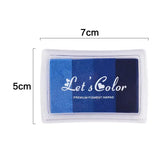 1 pçs 4 cor inkpad tinta carimbo almofada colorido dos desenhos animados artesanato inkpad conjunto para diy trabalho engraçado impressão digital scrapbooking acessórios