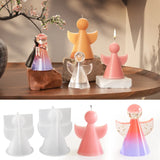 3D Asas Forma De Anjo Vela Fazendo Molde, Pintura De Gesso, Cutie Boneca Ensolarada, Resina De Silicone Molde, Decoração Do Quarto Do Bebê, Chocolate Presentes