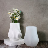 Listras vaso planta pote concreto molde de silicone gesso cimento suculento vaso de flores moldes decoração para casa molde
