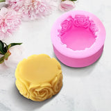 Rose Flower Shaped Silicone Candle Mold, Fondant Moldes, Handmade Soap Clay Mold, Bolo De Cozimento, Presente De Casamento, Ferramentas De Decoração, Grau Alimentar