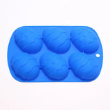 Moldes de silicone para bolo, mousse de ovo de páscoa com 6 buracos, fácil desmoldar, elipse, chocolate, presentes de festival, moldes de velas perfumadas, decoração de festa diy