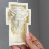 Virgem Maria Silicone Vela Mold, Figura Míica Ocidental, Deusa Maria Estátua, Escultura, Cimento Concreto, Molde de gesso, 2D Grande