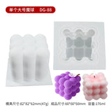 Molde de vela de silicone 3d cubo cozimento mousse bolo molde diy bolha quadrada sobremesa moldes cozinha bakeware acessórios grau alimentício