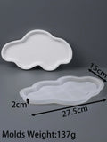 Molde irregular de silicone para decoração, gesso artesanal, armazenamento de concreto, saucer coaster, molde de resina epóxi, presente criativo do ofício, DIY