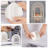 Retro castelo molde de gesso arqueado concreto atenas academia construção de cimento artesanato molde de silicone decoração para casa argila sabão molde