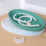 Handmade Concreto Oval Silicone Moldes, 3D Lua Escultura, Estrela De Gesso, Molde De Fundição, Placa De Armazenamento De Jóias, Artesanato Decoração De Casa, DIY