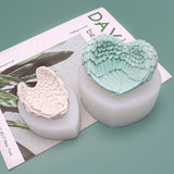 Asas de anjo molde de sabão um presente perfeito do dia dos namorados moldes artesanais aroma moldes de pedra molde do bolo anjo asa caixa de armazenamento molde