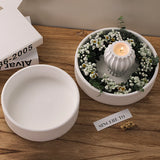 Redonda Tigela De Armazenamento Moldes De Silicone, cimento artesanal DIY, bandeja De Vela De Gesso, molde De Vaso De Flores, Molde De Fundição De Resina Concreta, Decoração De Casa