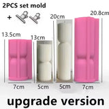 2024 diy fio bola vela molde de silicone tricô fio coração vela molde fio cilindro resina cimento gesso moldes presente natal